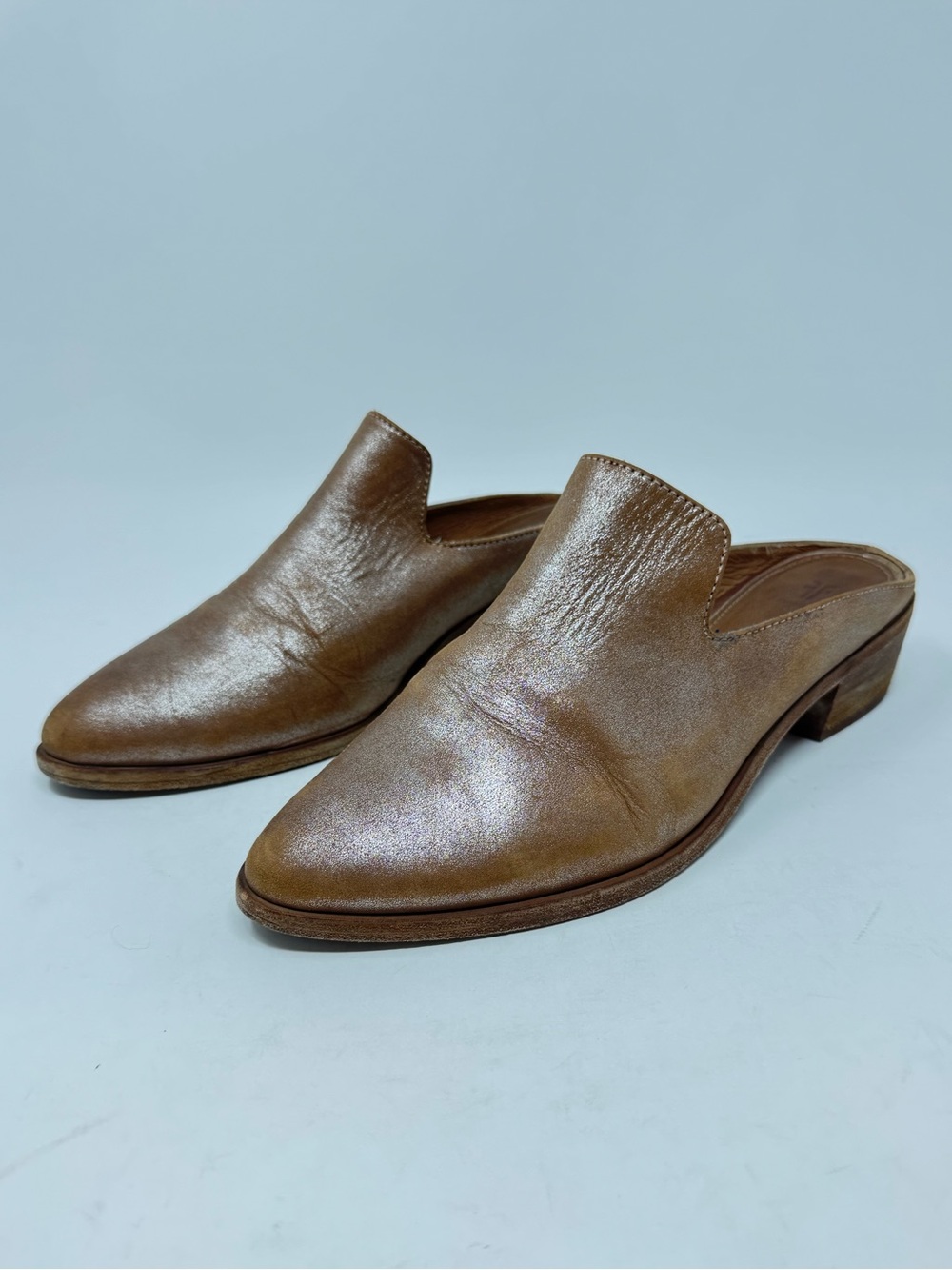 Frye Ray Mule, Silver/Multi Leather Size 8